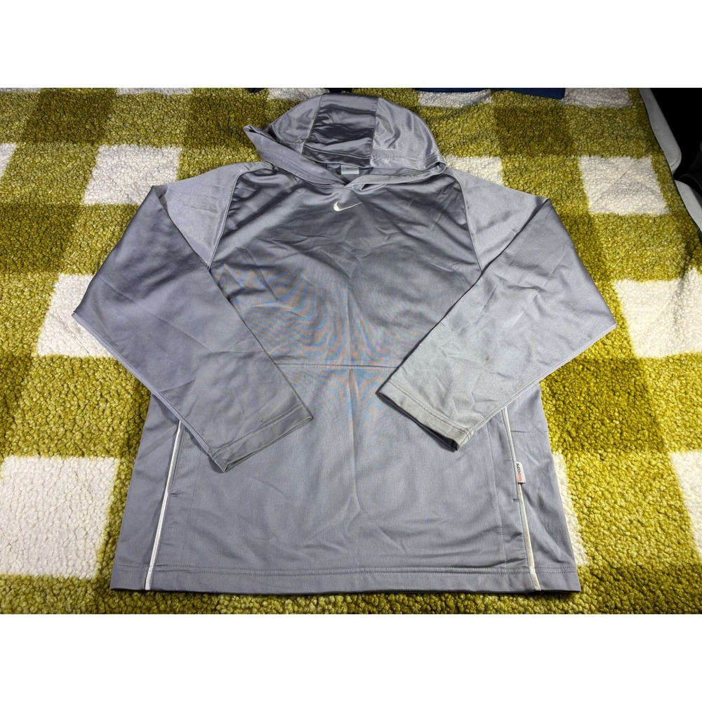 Nike Hoops Men Medium Basketball Pullover Hoodie Long Sleeve Swoosh Logo Y2K